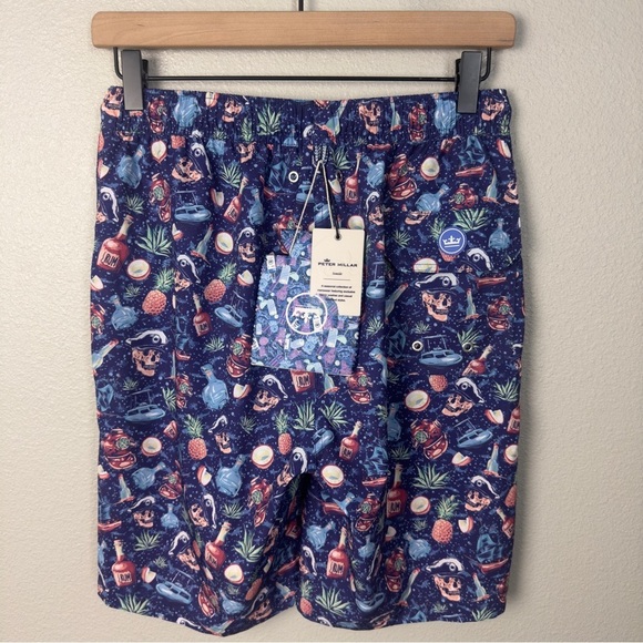 Peter Millar NWT Men’s Ship Faced Pirate Swim Trunks - Picture 8 of 10